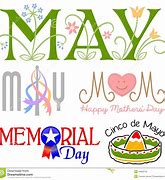 The month of May prominently featured but also showing May Day, Cinco de Mayo, Mother's Day and Memorial Day as celebrations occurring throughout the month.